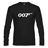 James Bond - 007 Siyah Erkek Sweatshirt