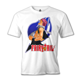 Fairy Tail - Natsu Beyaz Erkek Tshirt