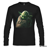 Star Wars - Yoda 3 Siyah Erkek Sweatshirt