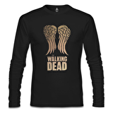 The Walking Dead - Wings Siyah Erkek Sweatshirt