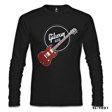 Gitar - Gibson - USA Siyah Erkek Sweatshirt