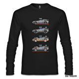 Back to the Future - Kronoloji Siyah Erkek Sweatshirt