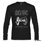 AC DC - For Those About To Rock Cover Siyah Erkek Sweatshirt