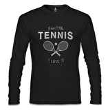 Tenis - Love It Siyah Erkek Sweatshirt