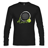 Tenis - Love the Ball Siyah Erkek Sweatshirt