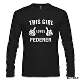 Tenis - Love Federer Siyah Erkek Sweatshirt