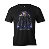 Skyrim - Dragonborn Siyah Erkek Tshirt