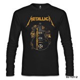 Metallica - Guitar in Sand Siyah Erkek Sweatshirt