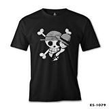 One Piece - Luffy Straw Hat 4 Siyah Erkek Tshirt