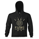 Vikings - Floki Siyah Erkek Kapşonlu