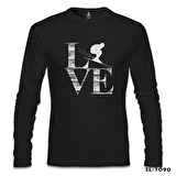 Love - Kayak Siyah Erkek Sweatshirt
