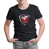 S4 League Siyah Çocuk Tshirt