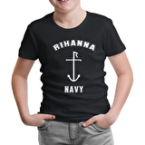 Rihanna Navy Siyah Çocuk Tshirt