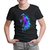 Howling Siyah Çocuk Tshirt