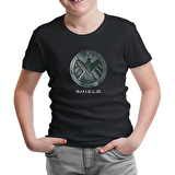 S.H.I.E.L.D Siyah Çocuk Tshirt