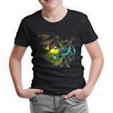 World of Warcraft - Illidan Stormrage Siyah Çocuk Tshirt
