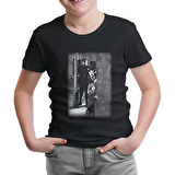 Charlie Chaplin Siyah Çocuk Tshirt