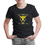 Pokemon Go - Team Instinct Siyah Çocuk Tshirt