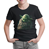Star Wars - Yoda 3 Siyah Çocuk Tshirt