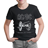 AC DC - For Those About To Rock Cover Siyah Çocuk Tshirt