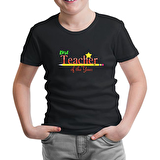 Best Teacher of the Year Öğretmenler Günü Siyah Çocuk Tshirt