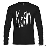 Korn - Logo Siyah Erkek Sweatshirt