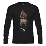Muhammad Ali - Hard Punch Siyah Erkek Sweatshirt