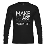 Yazı - Smart Siyah Erkek Sweatshirt