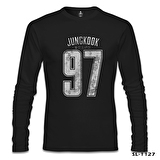 BTS -  Jungkook 97 Siyah Erkek Sweatshirt