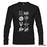 BTS -  Logo Siyah Erkek Sweatshirt