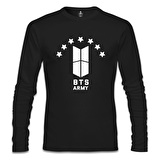 BTS -  Stars Siyah Erkek Sweatshirt