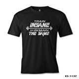 Bodybuilding - Train Insane Siyah Erkek Tshirt