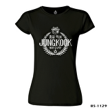 BTS -  Jungkook Siyah Kadın Tshirt