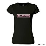 Black Pink - Logo Siyah Bayan Tshirt