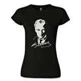 Atatürk - Portre II Siyah Bayan Tshirt
