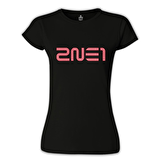 2NE1 - Logo Siyah Bayan Tshirt