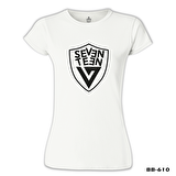 Seventeen - Logo Arma Beyaz Bayan Tshirt