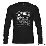 Burç - Born in November 60 Siyah Erkek Sweatshirt