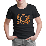 lOvePhOto Siyah Çocuk Tshirt