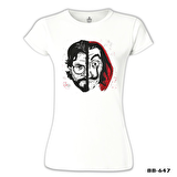 La Casa De Papel - Prof Beyaz Bayan Tshirt