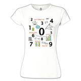 Matematik - Aritmetik Beyaz Bayan Tshirt