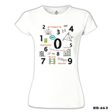 Matematik - Aritmetik Beyaz Bayan Tshirt