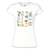 İngilizce - Sınavlar Beyaz Bayan Tshirt