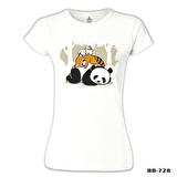 Sleeping Four Beyaz Bayan Tshirt