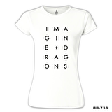 Imagine Dragons - Plus Beyaz Bayan Tshirt