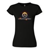 Overwatch - Logo Siyah Bayan Tshirt