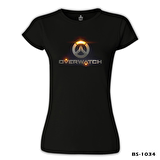 Overwatch - Logo Siyah Bayan Tshirt
