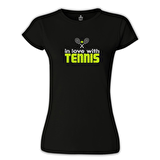 Tenis - In Love With Siyah Bayan Tshirt