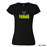 Tenis - In Love With Siyah Bayan Tshirt