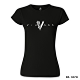 Vikings - Logo Siyah Kadın Tshirt